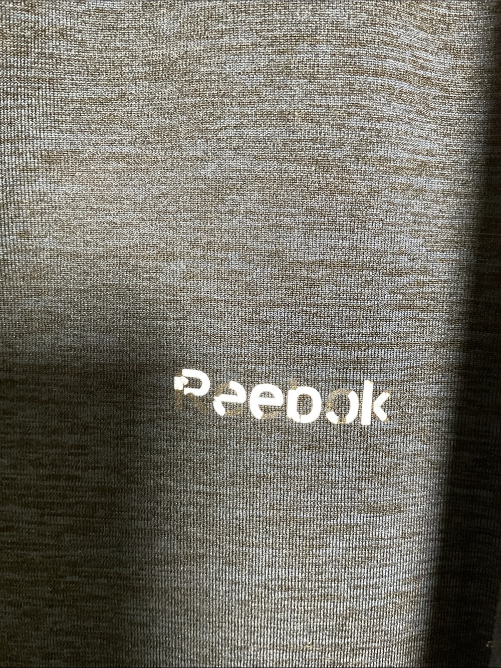 Reebok Mens 1/4 Zip Pullover Navy Heather Blue Long Sleeve Thumbholes Size L - Picture 12 of 12